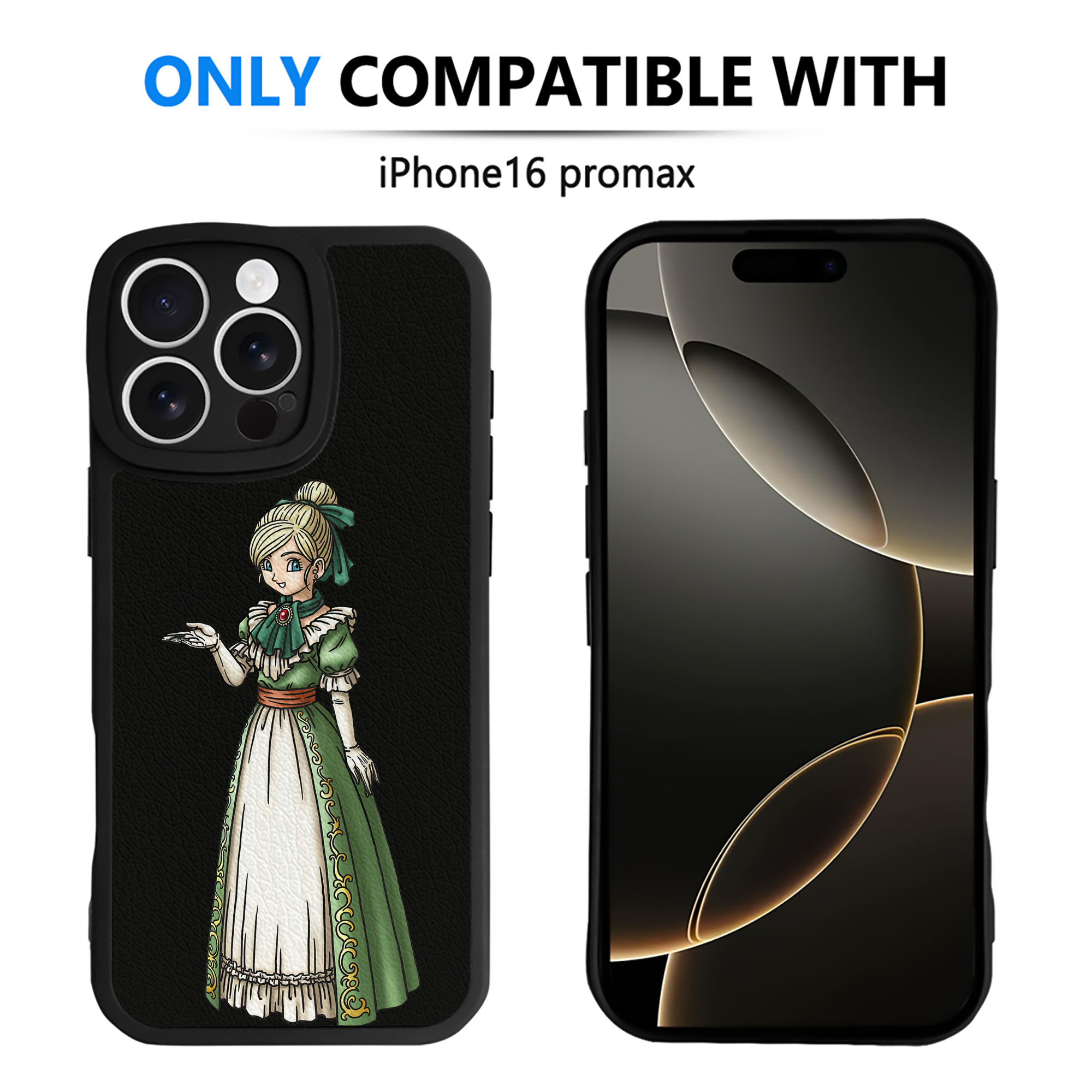 （画像用） ドラゴンクエスト Doragon Kuesuto Dragon Quest 【iPhone 16シリーズ対応】シリコンスマホケース（レザー調） 材質：シリコン